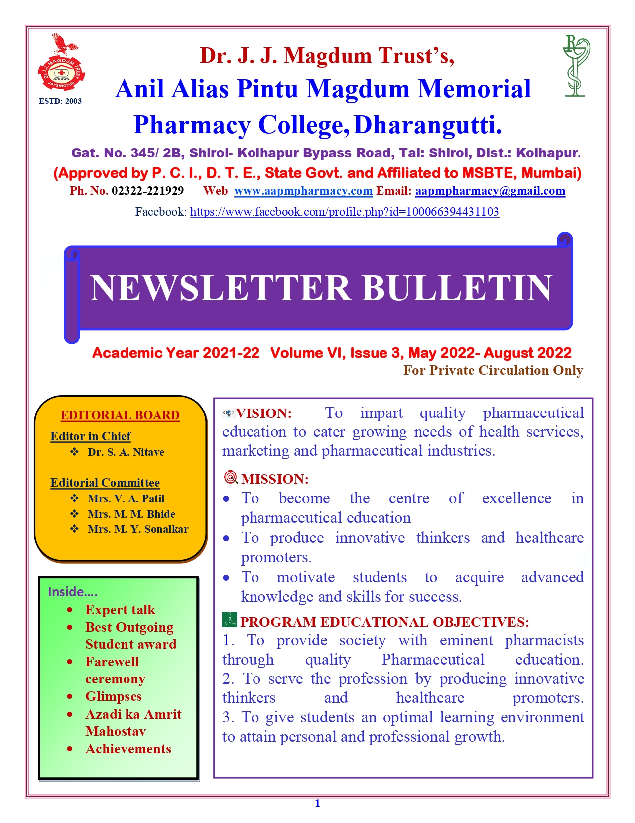 Bulletin MAY-AUGUST 2022